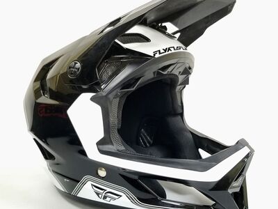 Fly Racing Rayce MTB/BMX Bicycle Helmet (Black/White, Youth Large) (73-3620YL-L-R3-S2)