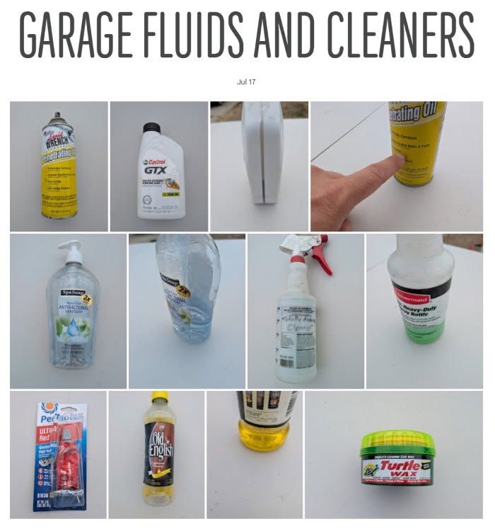 Garage Fluids, Chemicals & Cleaners (Lot - Turtle Wax, Permatex, Old English, and more