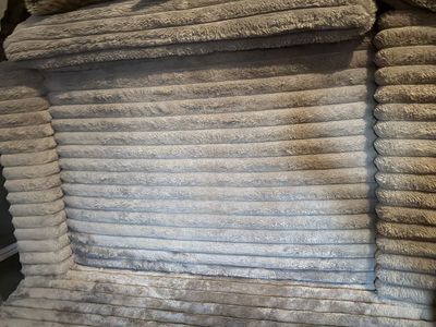 Gray mink loveseat
