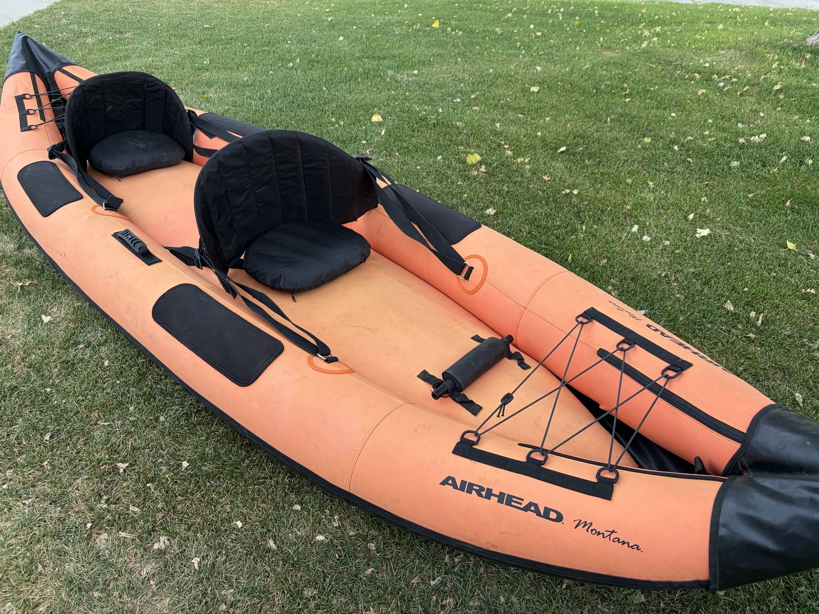 AIRHEAD Montana 2-Person Inflatable Kayak - Orange/Black, excellent condition boat paddle board canoe