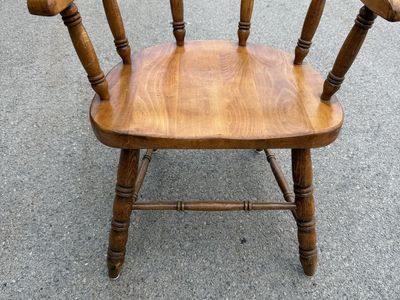 Vintage Solid Wood Captain's Chair Dining Accent Chair
