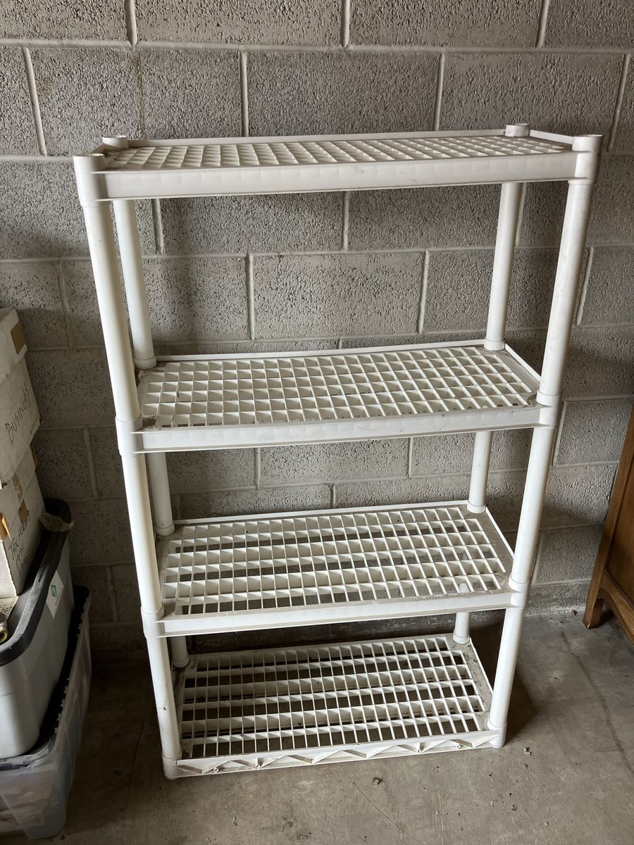 Plastic storage shelf