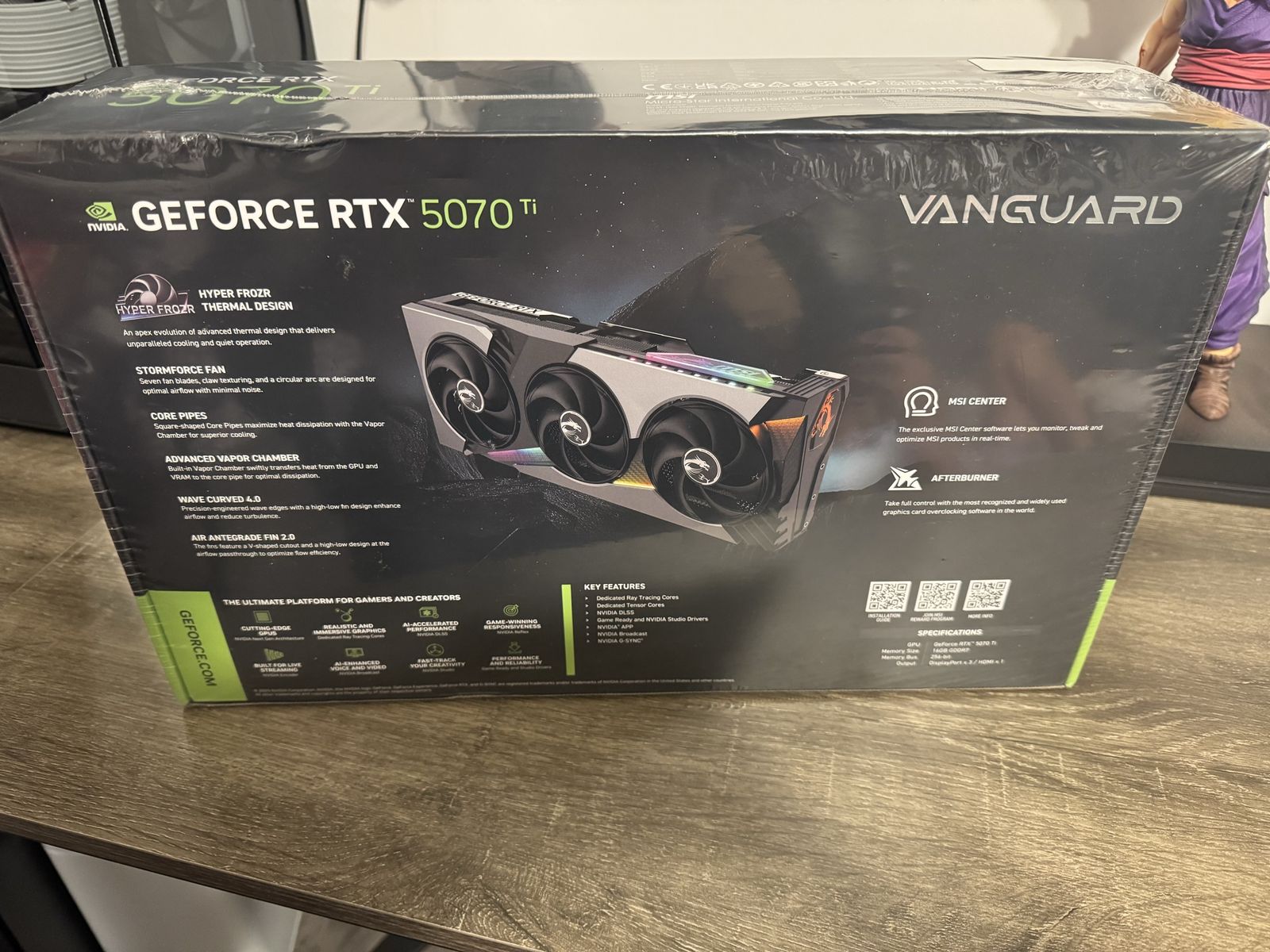 MSI GeForce RTX 5070 Ti Vanguard SOC Edition Gaming Graphics Card - NEW, Sealed