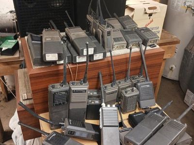 Large Lot of Motorola Walkie Talkies Two-Way Radios & Chargers - Untested