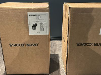Satco Nuvo 60-4922 Wall Lantern Rustic Bronze Clear Water Glass Set of 2 New