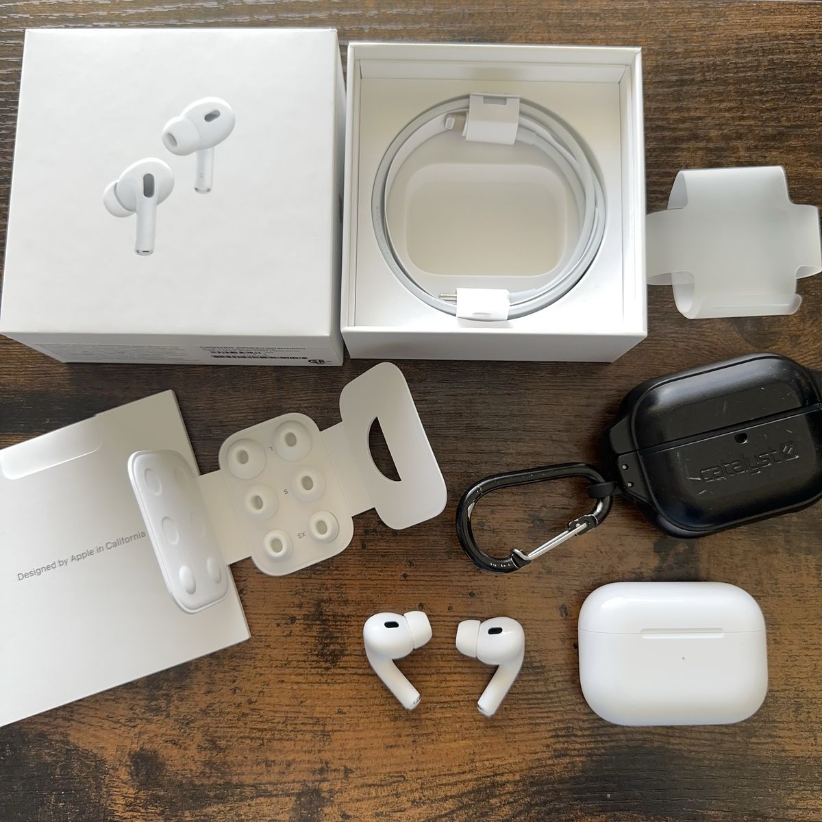 AirPods Pro 2 With Case, Unused Ear Tips, New Cable And Original Box With Instructions