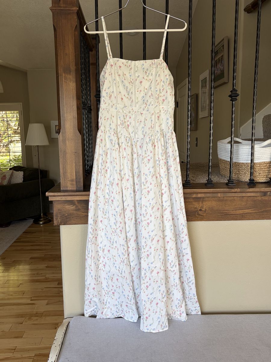 Marlow and Quinn Women’s Floral Corset Midi Prom Dress