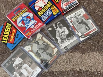 Babe Ruth Collection + Vintage unopened Baseball Card Packs from 1986 to 1991