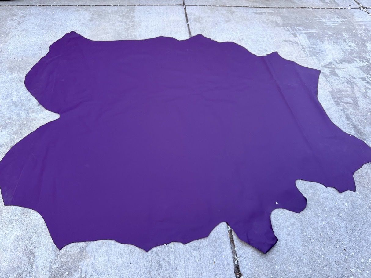 Large Purple Leather Hide - Upholstery, Crafting, DIY Projects