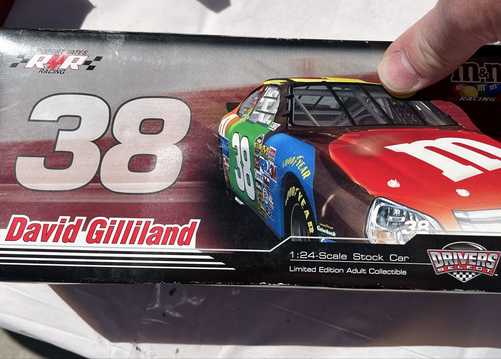 Robert Yates Racing 38 David Gilliland M&M's 1:24 Scale Stock Car Limited Edition Adult Collectible