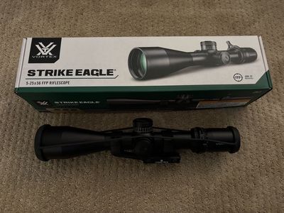 New Vortex Optics Strike Eagle 5-25x56 MOA Optic and Mount For Sale!