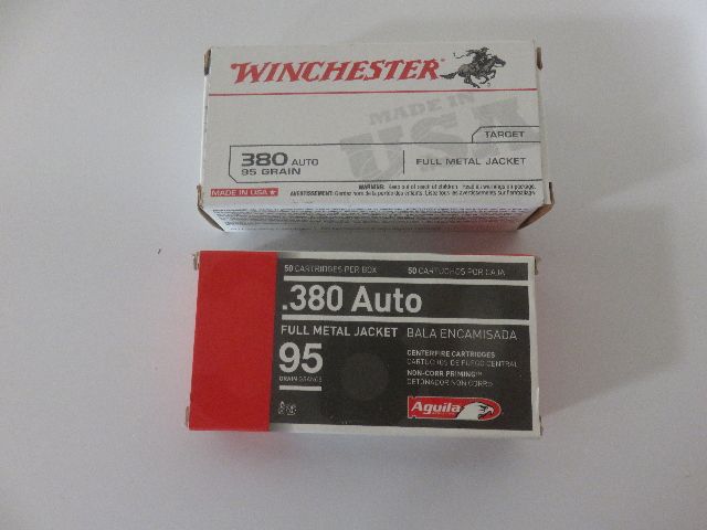 TWO BOXES OF FACTORY .380 AMMO OF 50 ROUNDS EACH - TOTAL OF 100 ROUNDS FOR SALE