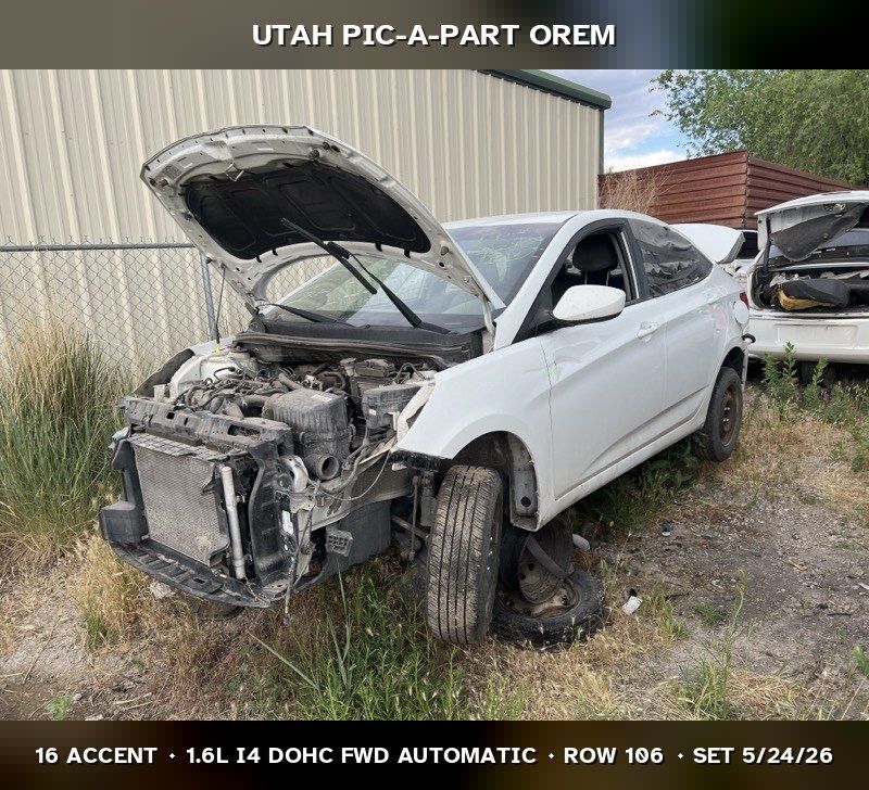 2016 Hyundai Accent Parts - UTPAP Orem