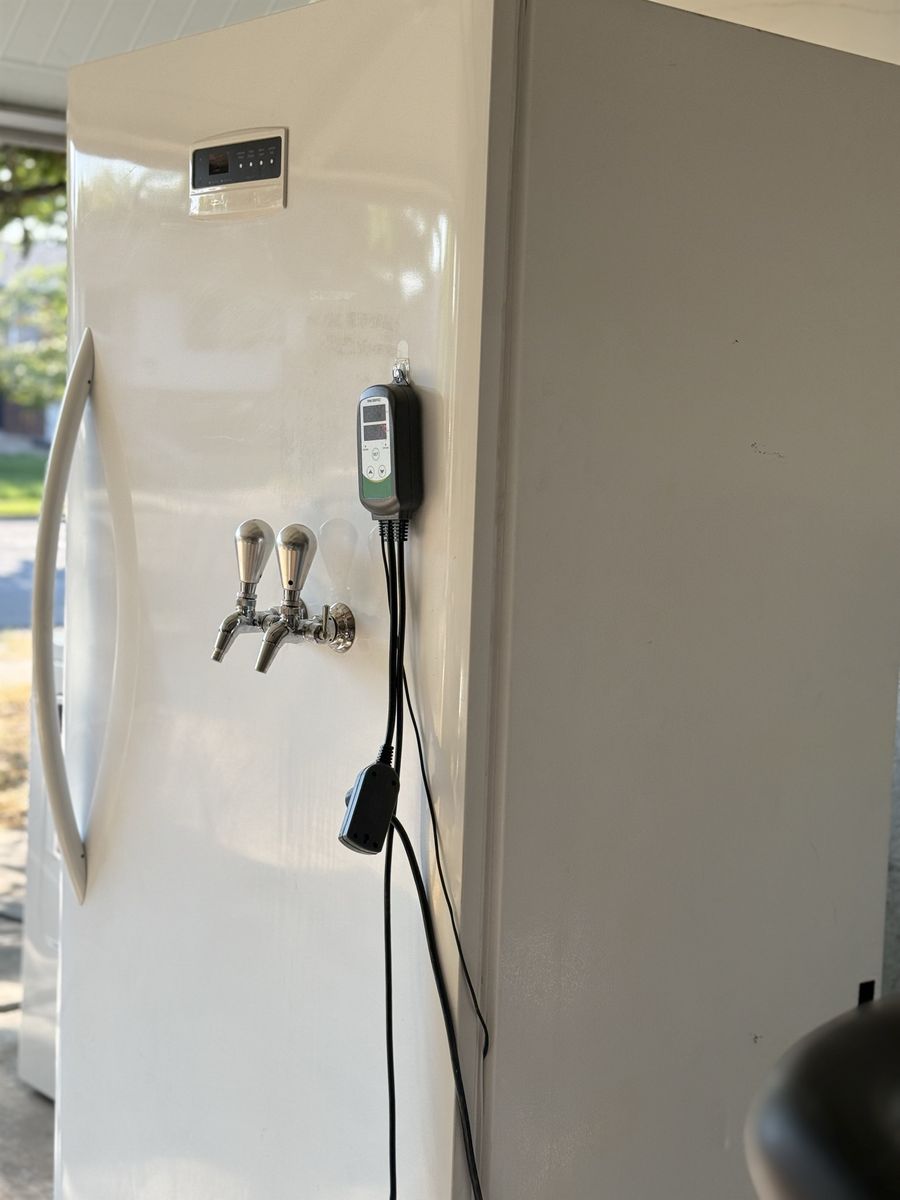 Custom Kegerator Fridge - White, 2 Taps, Digital Temp Control, CO2 Tank & Keg