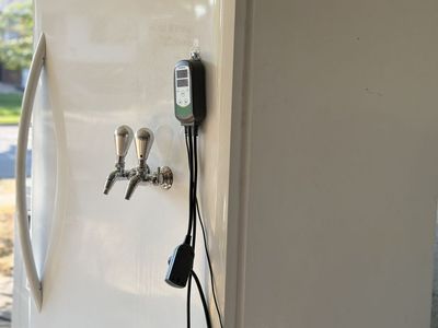 Custom Kegerator Fridge - White, 2 Taps, Digital Temp Control, CO2 Tank & Keg