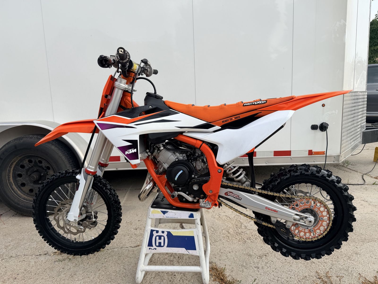 2024 KTM 65 SX Dirt Bike - 30.9 Hours, Pro Taper Micro Bars, ASV Levers