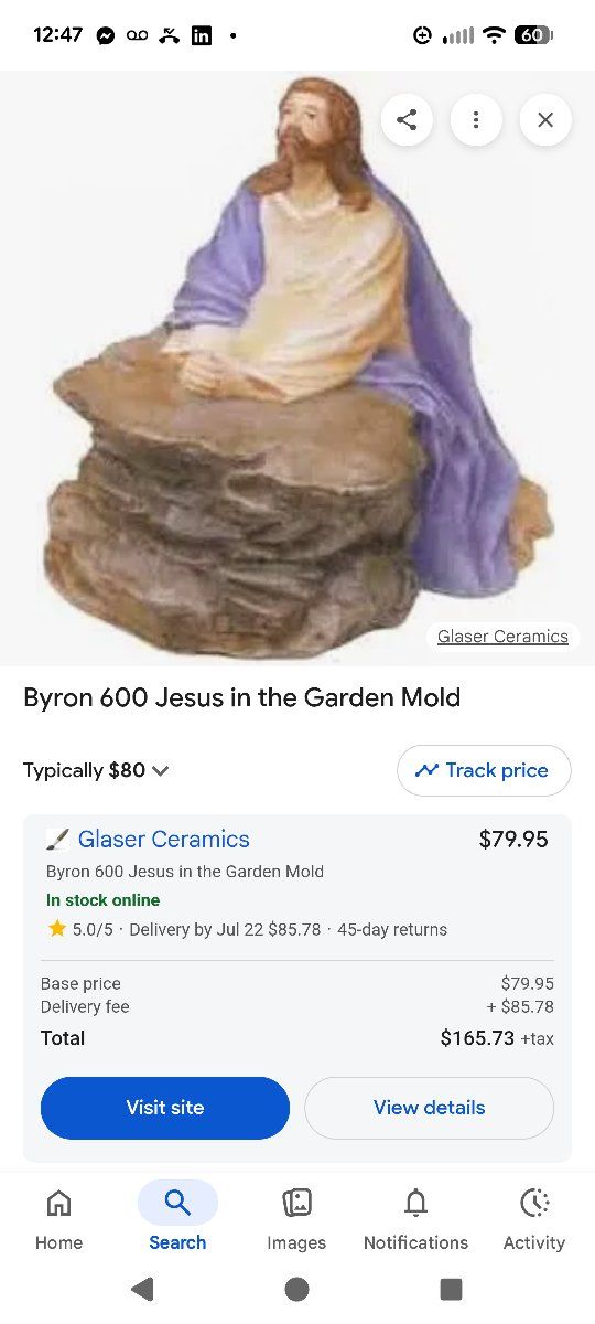 Glaser Ceramics Byron 600 Jesus in the Garden Mold & 605 Come Unto Me Mold