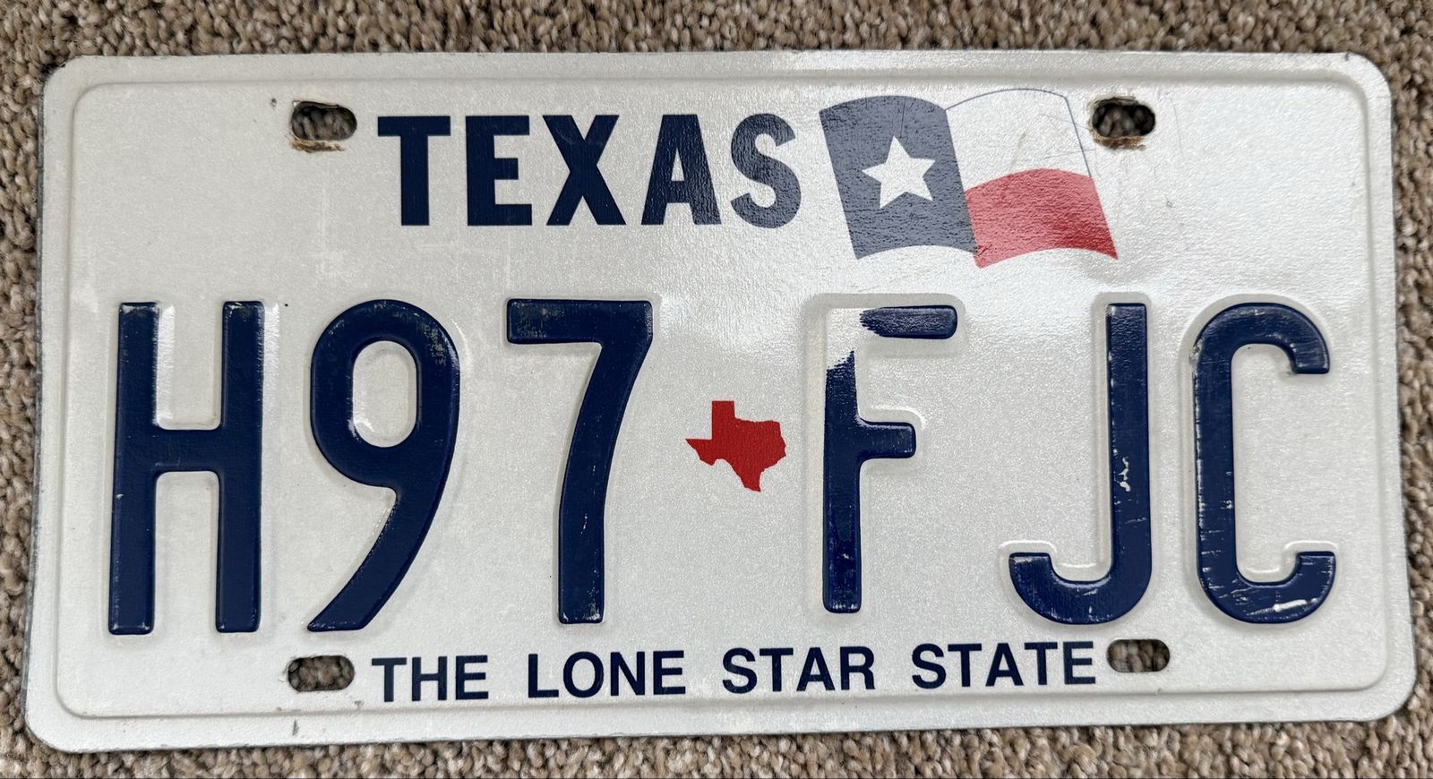 Expired Texas License Plate