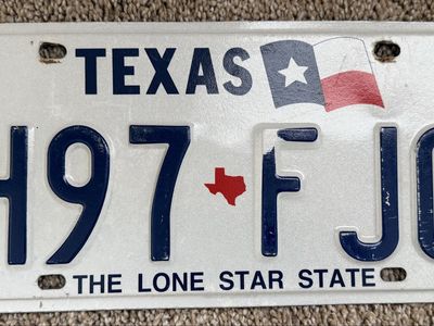 Expired Texas License Plate