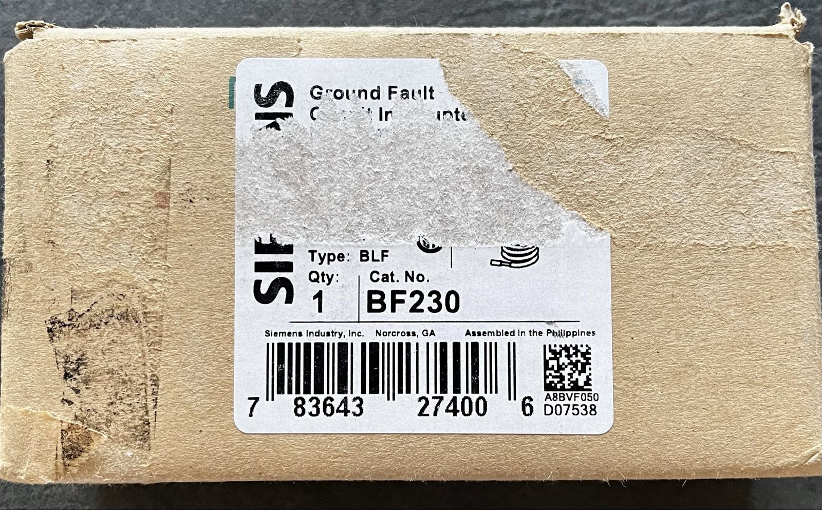 New Siemens BF230 Type BLF 30 Amp 2-Pole Ground Fault Circuit Interrupter GFCI Breaker. 