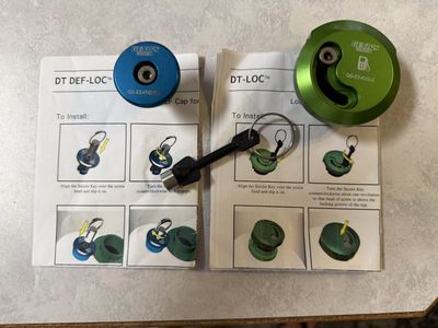 Geno's Garage DT-LOC and DT DEF-LOC Locking Caps with Key and Instructions