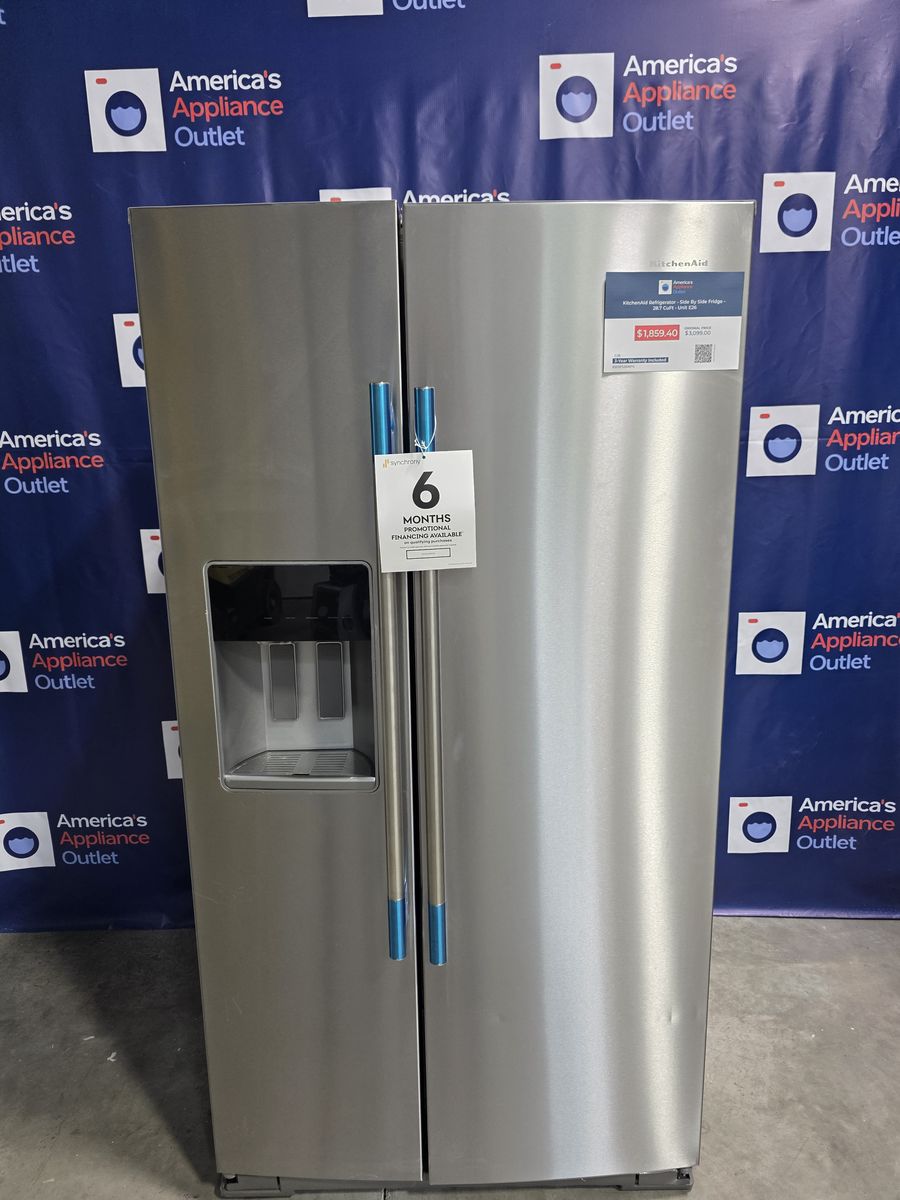 KitchenAid Refrigerator - Side By Side Fridge - 28.7 CuFt - Unit E26