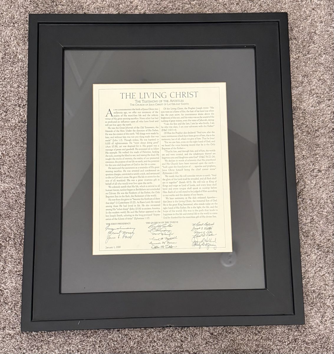 The Living Christ in Black Frame