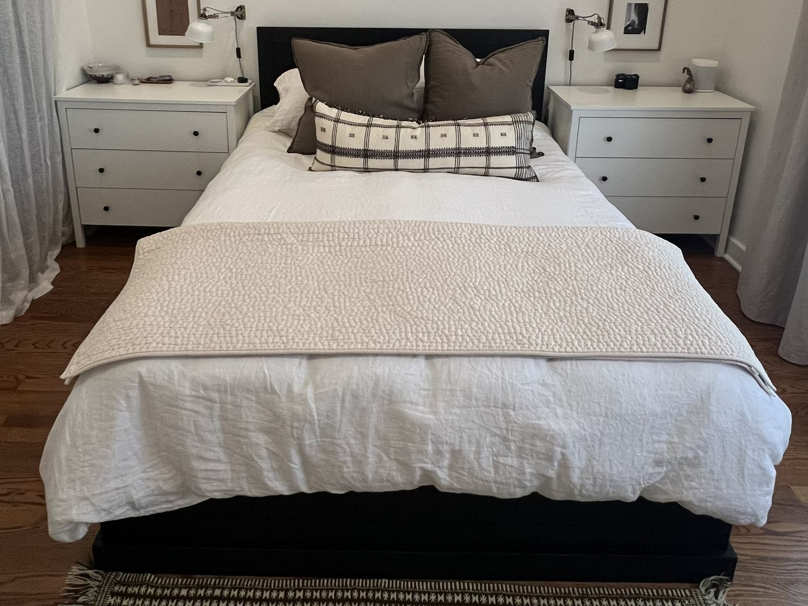 Ikea FJell Queen Bed Frame with Drawers