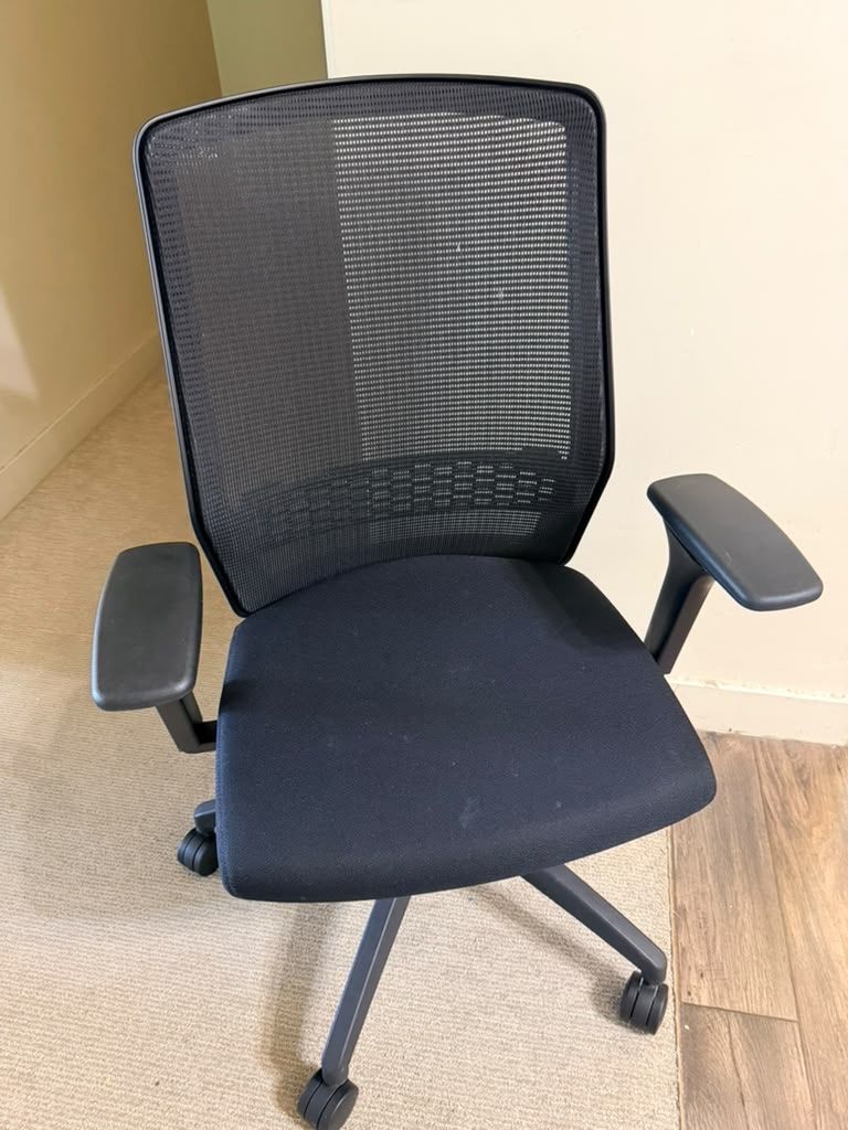 Allsteel Black Mesh Ergonomic Office Desk Chair with Lumbar Support