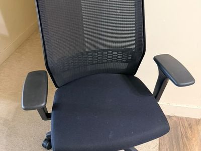 Allsteel Black Mesh Ergonomic Office Desk Chair with Lumbar Support