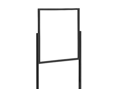 Uline Floor Standing Sign Holder Single Tier 22x28 Black H-5713BL