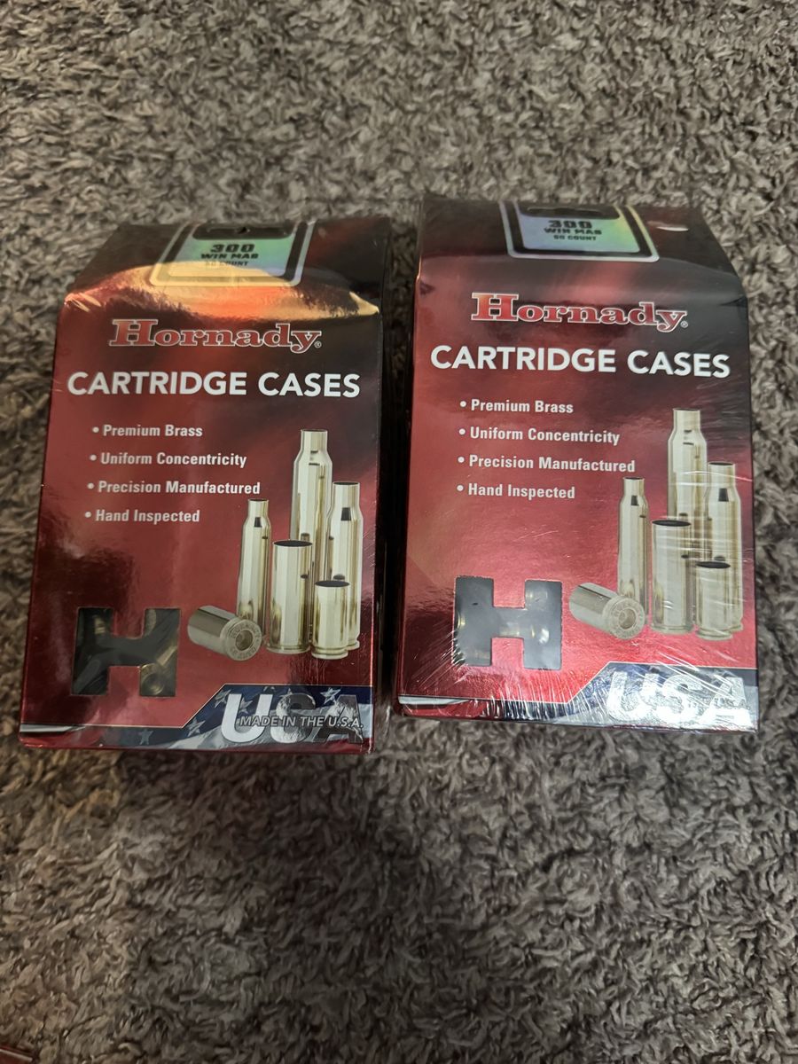 Hornady 300 Winchester Magnum Cartridge Cases - Premium Brass, Precision Made (3 Boxes available)