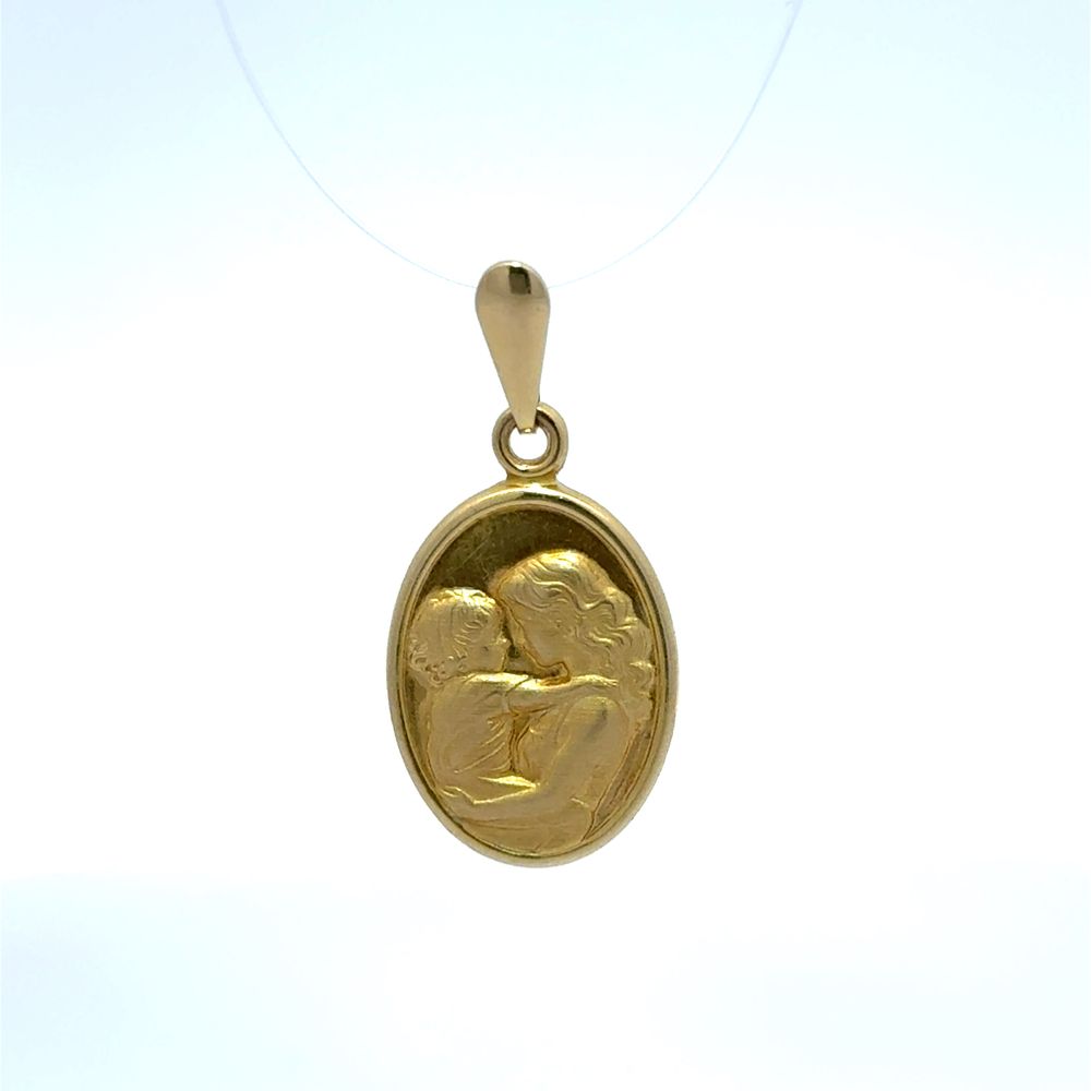2.0gr 14K Yellow Gold Mother & Child Pendant
