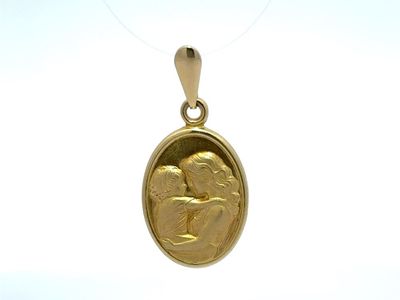 2.0gr 14K Yellow Gold Mother & Child Pendant