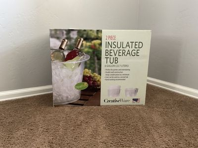 6 gallon beverage/drink tub/bucket