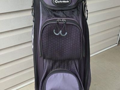 TaylorMade 15-Way Divider Golf Cart Bag Charcoal Black