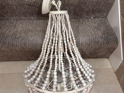 Darling Wood Beaded Chandelier
