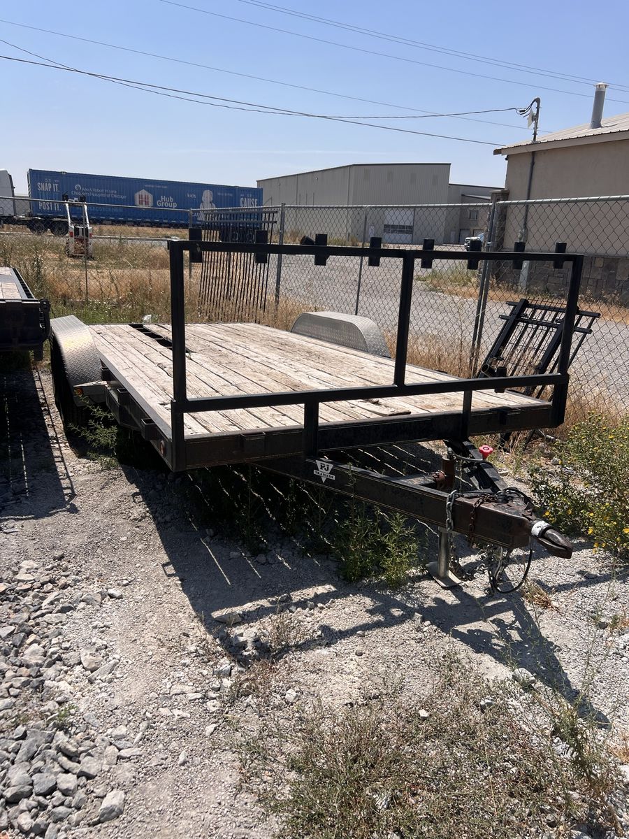 PJ Trailers Tandem Axle Flatbed Utility/Car hauler Trailer. 