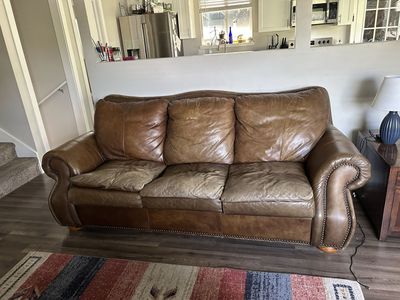 Comfortable leather couches