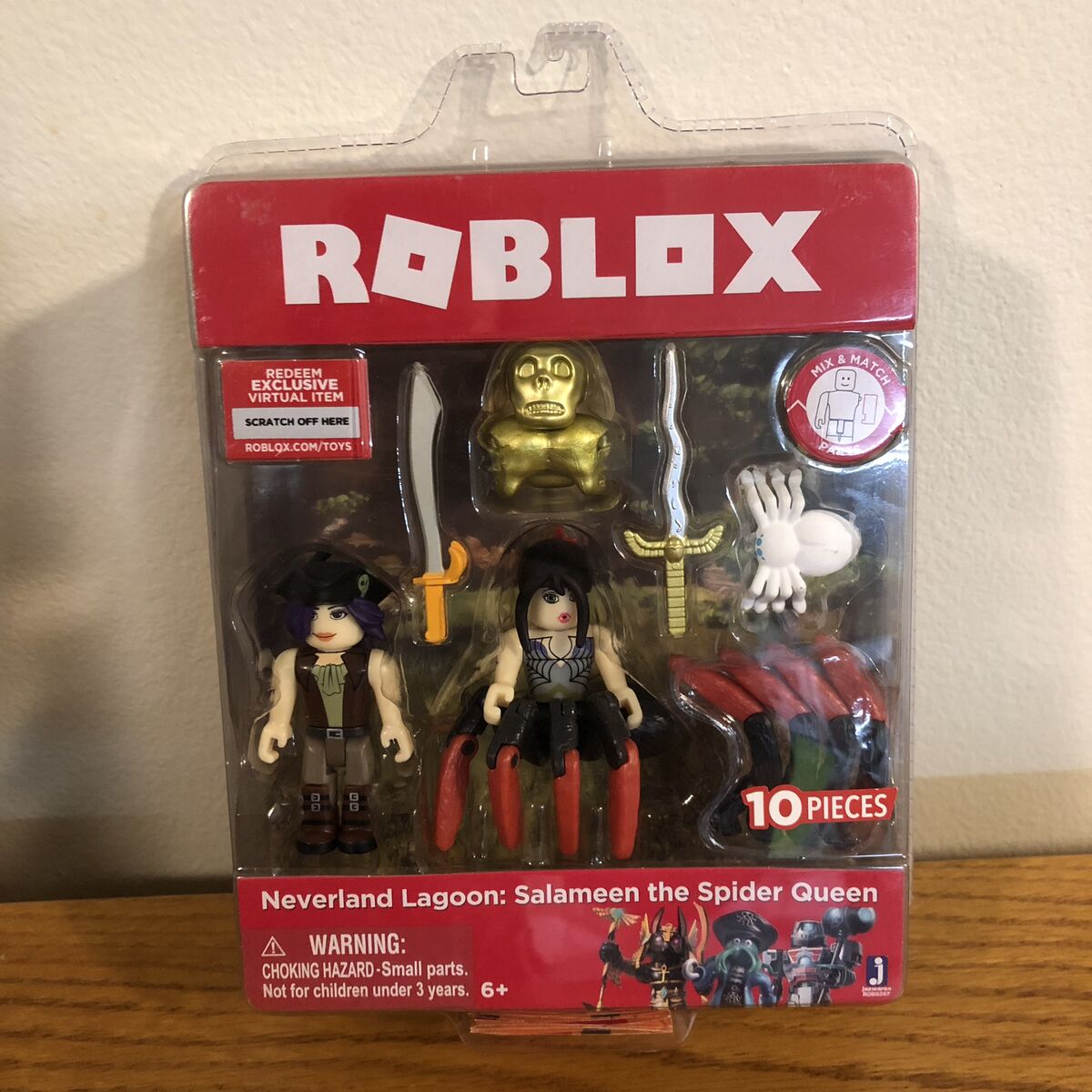 ROBLOX Neverland Lagoon: Salameen the Spider Queen Figures (10 Pieces) - New In Box!