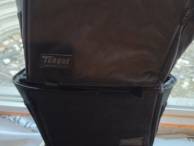 torque throwover soft saddle bags, tc bros hard mount.