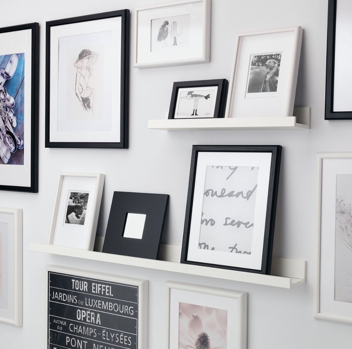 IKEA Mosslanda Picture Ledge Shelves – Set of 2