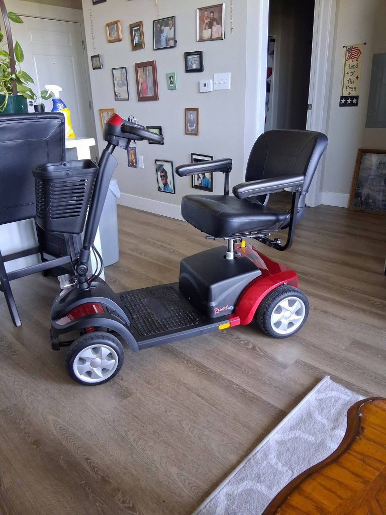 Rascal Lite Mobility Scooter - Compact, Foldable, Red, Excellent Condition