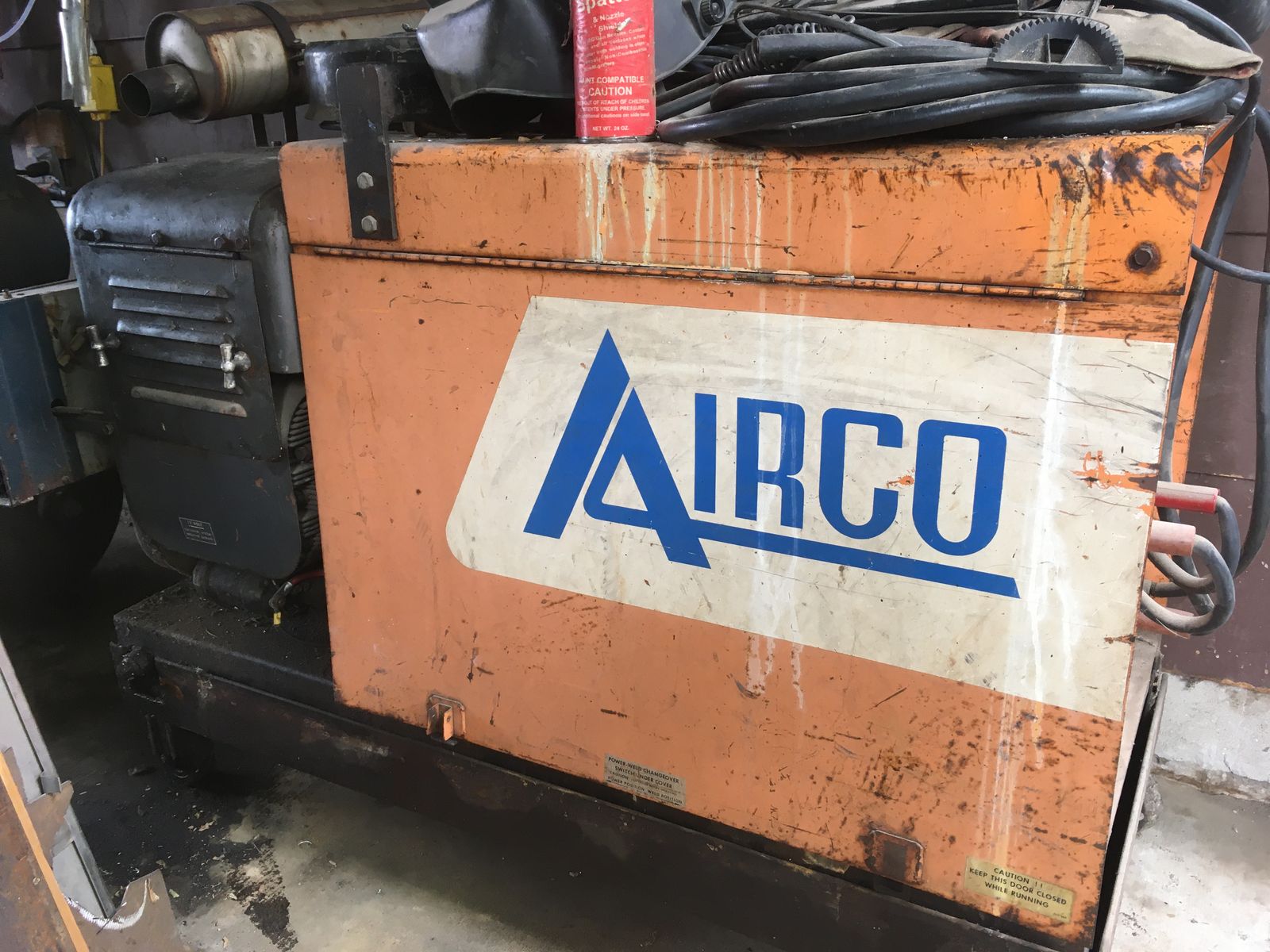 Airco (Miller) Model 2.25A/DDG-ADE-LA Twin Cylinder Kohler Engine Industrial Welder