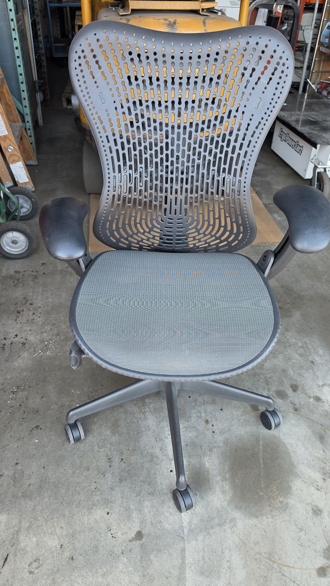 Herman Miller Mirra Office Chairs - Ergonomic, Adjustable, Gray, Brown Mesh