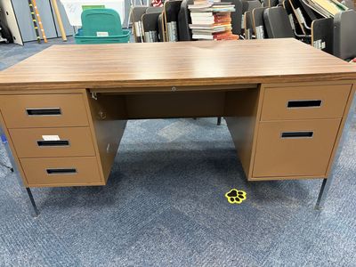 Old Metal Office Desk