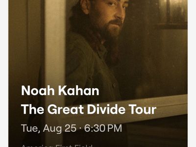 FLOOR SEATS!!!! Noah Kahan Tickets - The Great Divide Tour at America First Field