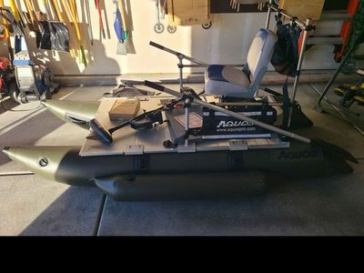 AQUOS Heavy-Duty for One Series 8.8plus ft Inflatable Pontoon Boat incl. patch kit and many freebies