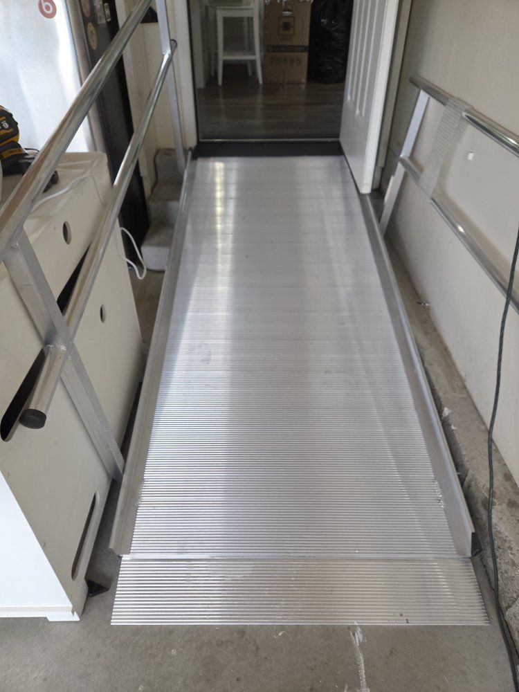 8 ft. Aluminum Wheelchair Ramp with Handrails