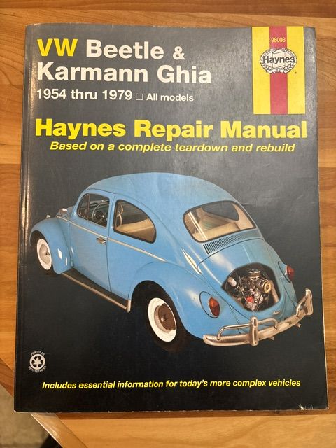 VW Beetle & Karmann Ghia 1954 thru 1979 Haynes Repair Manual